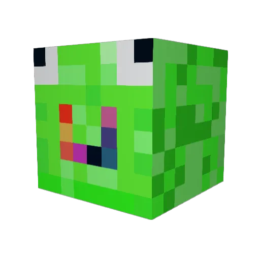 WiliPe Minecraft avatar head, 3D render