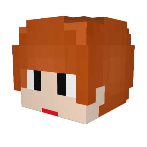 Wilisjang Minecraft avatar head, 3D render