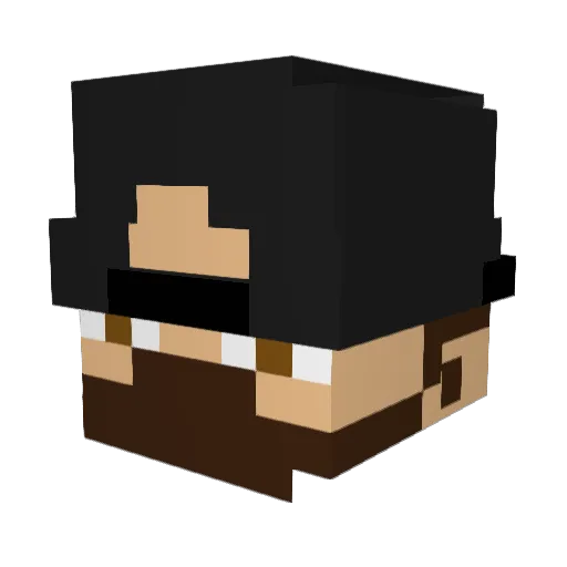 Wiljooz Minecraft avatar head, 3D render