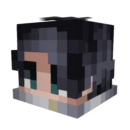 Wilk_d Minecraft avatar head, 3D render