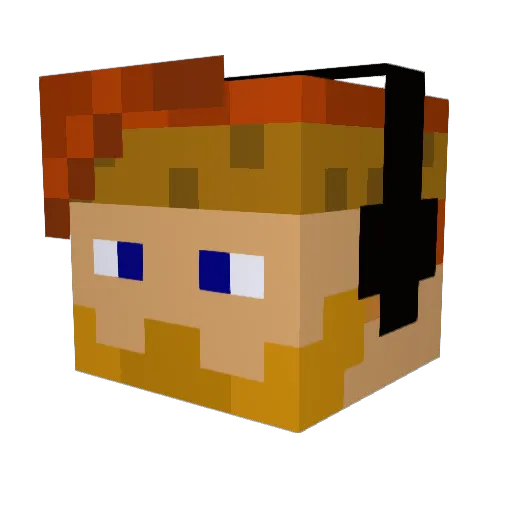 Wilkery Minecraft avatar head, 3D render