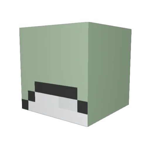 Wilkfor Minecraft avatar head, 3D render
