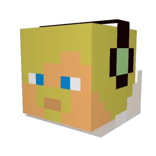 Wilko6895 Minecraft avatar head, 3D render