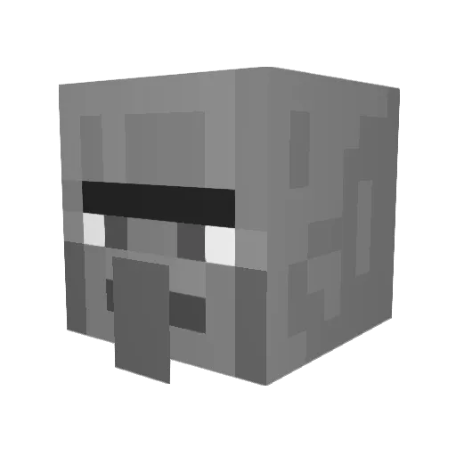Wilku129 Minecraft avatar head, 3D render