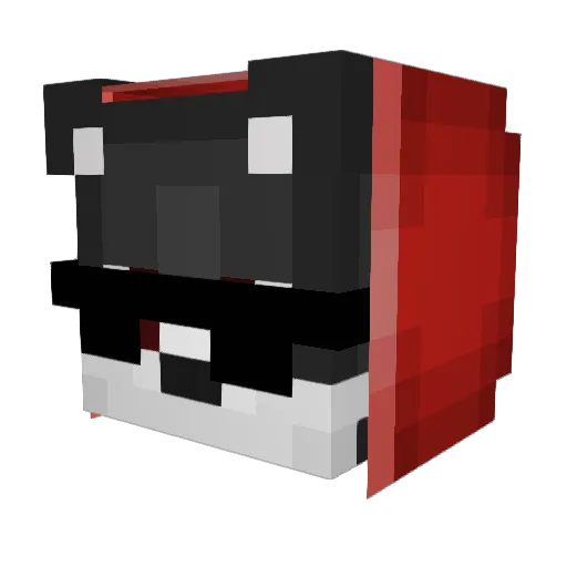 Wilku17 Minecraft avatar head, 3D render