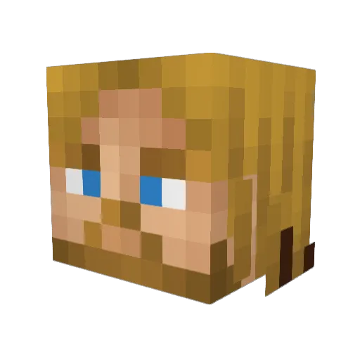 Wilkuo Minecraft avatar head, 3D render