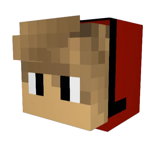 WilkyWorld Minecraft avatar head, 3D render