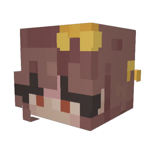 Will0w_tree Minecraft avatar head, 3D render