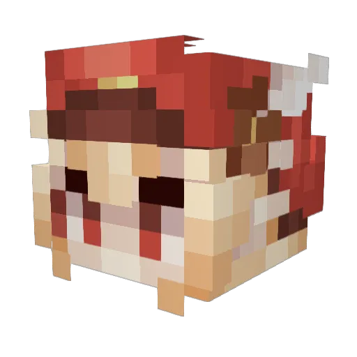 WillAlter Minecraft avatar head, 3D render