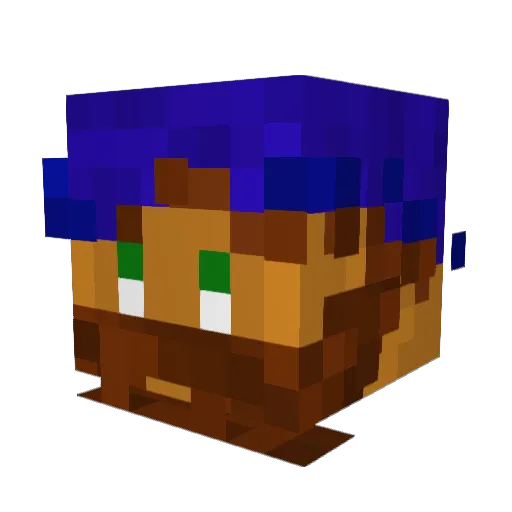 WillBuster2K Minecraft avatar head, 3D render