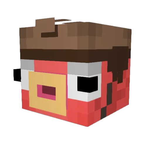 WillCoolMan Minecraft avatar head, 3D render