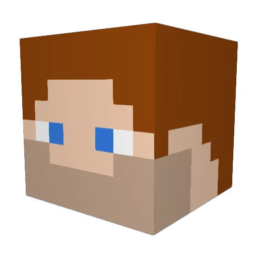 WillD23 Minecraft avatar head, 3D render