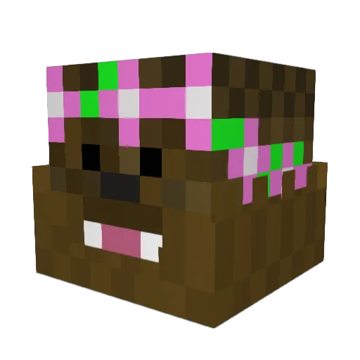 WillDaHarpo Minecraft avatar head, 3D render