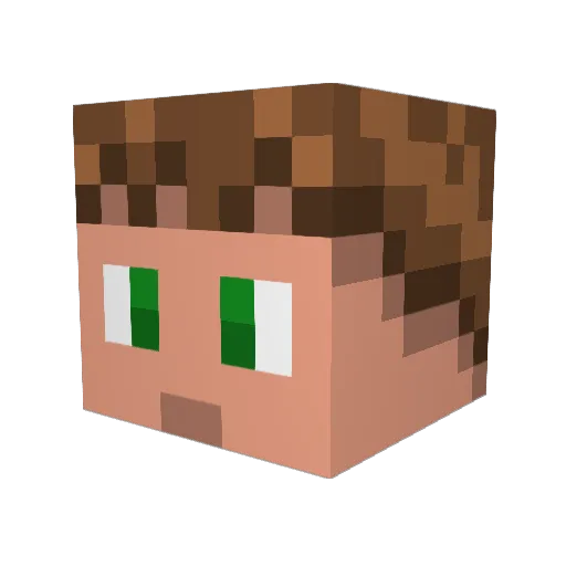 WillRU Minecraft avatar head, 3D render