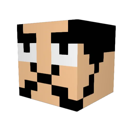 WillShi Minecraft avatar head, 3D render