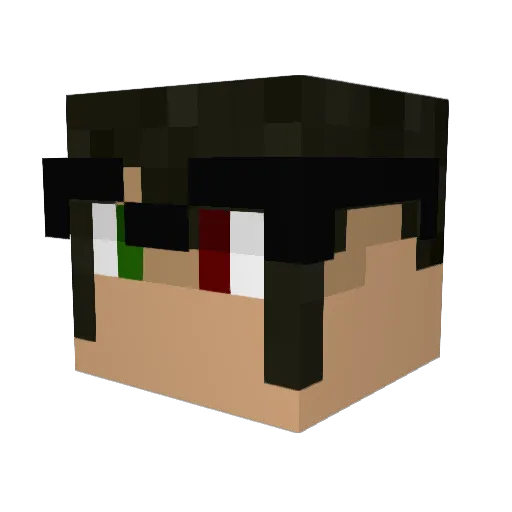 WillTwist Minecraft avatar head, 3D render