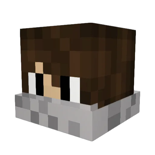WillZC Minecraft avatar head, 3D render
