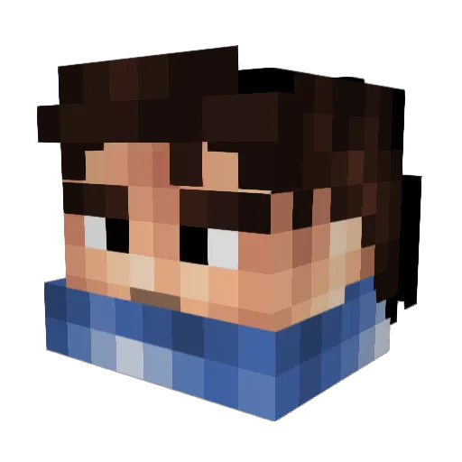 Willamanjaroo Minecraft avatar head, 3D render