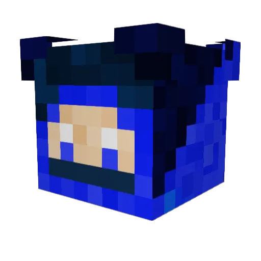 Willchilz Minecraft avatar head, 3D render