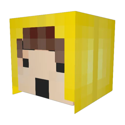 Willdon Minecraft avatar head, 3D render