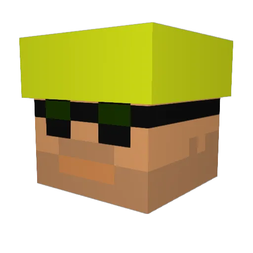 Willempoes Minecraft avatar head, 3D render