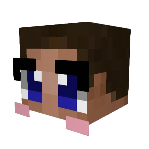 Willeng Minecraft avatar head, 3D render