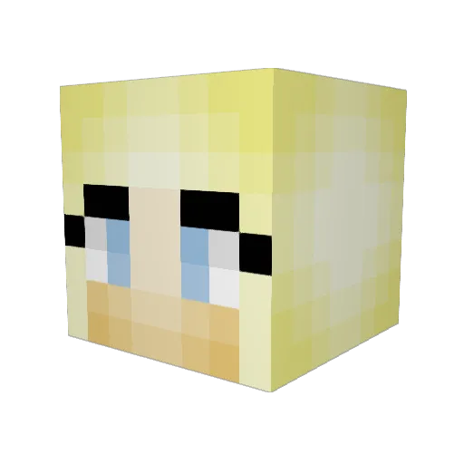 Willeo Minecraft avatar head, 3D render