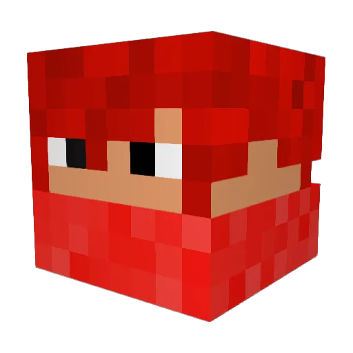 WilliYT Minecraft avatar head, 3D render