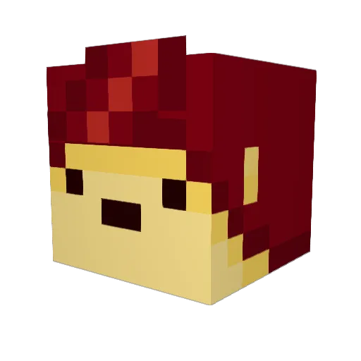Williall Minecraft avatar head, 3D render