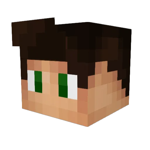 William0026 Minecraft avatar head, 3D render