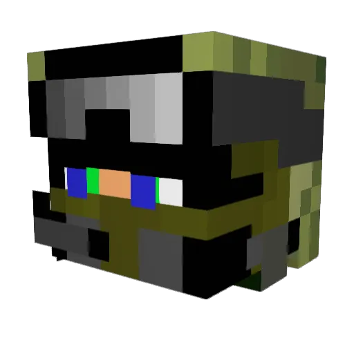 William4705 Minecraft avatar head, 3D render