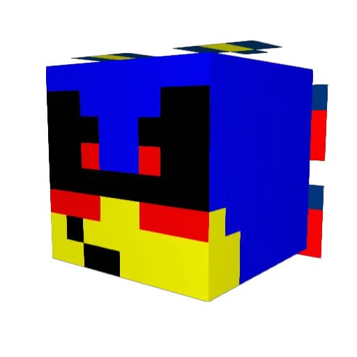 William7806 Minecraft avatar head, 3D render