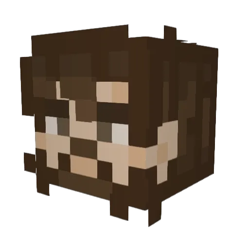 WilliamBusiness Minecraft avatar head, 3D render