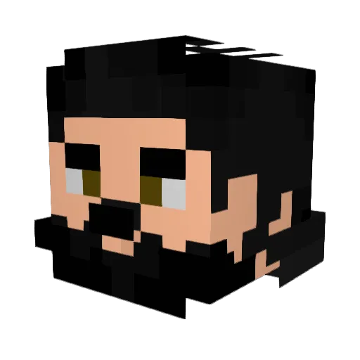 WilliamButcher_ Minecraft avatar head, 3D render