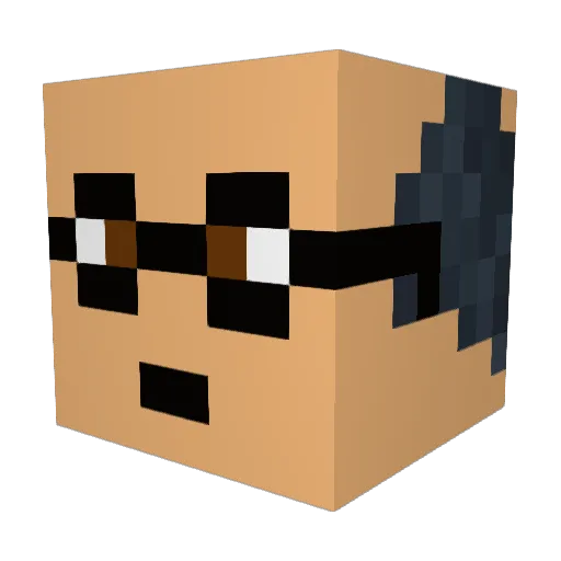 WilliamF00ks Minecraft avatar head, 3D render