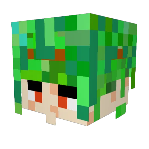 WilliamFB033 Minecraft avatar head, 3D render