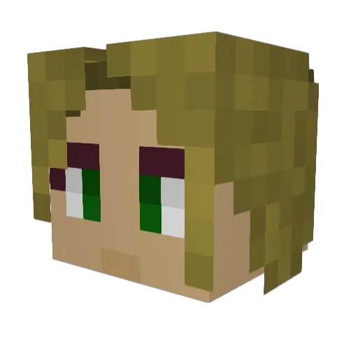 WilliamFKEN Minecraft avatar head, 3D render