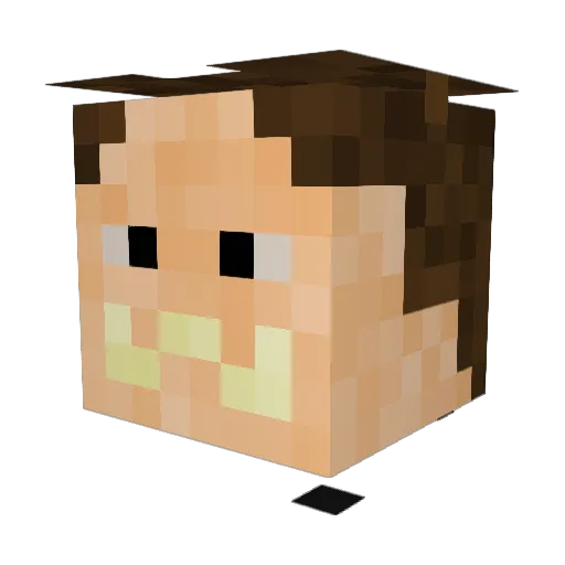 WilliamHTaft1909 Minecraft avatar head, 3D render