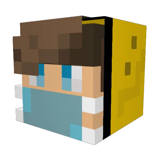 WilliamJong Minecraft avatar head, 3D render