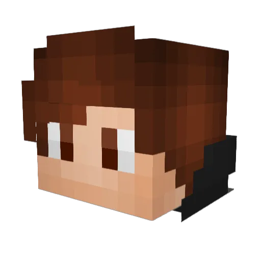 WilliamVisuals Minecraft avatar head, 3D render