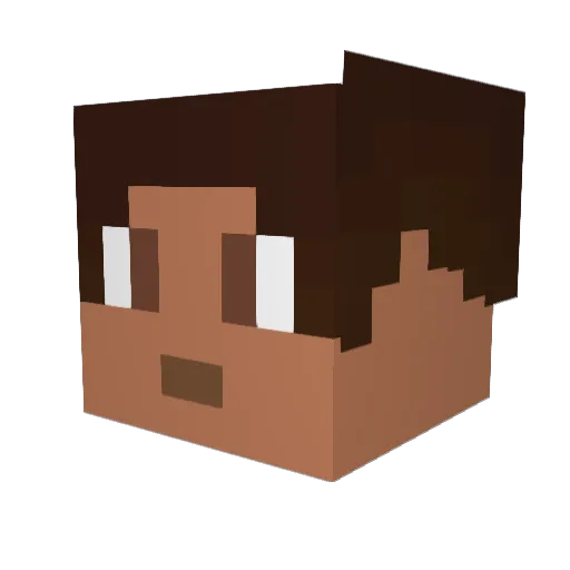WilliamWgg Minecraft avatar head, 3D render