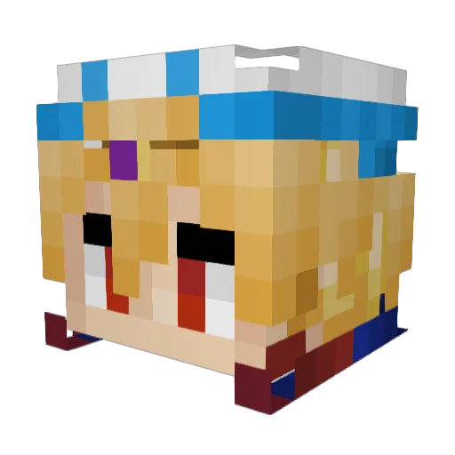 William_Caplain Minecraft avatar head, 3D render