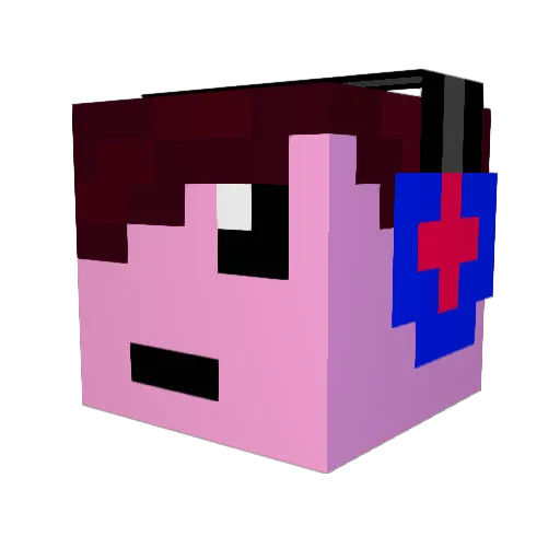 Williamenser Minecraft avatar head, 3D render