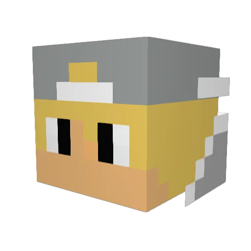 Williammcleanx Minecraft avatar head, 3D render