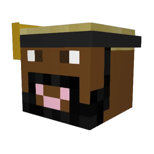 WillieYT Minecraft avatar head, 3D render