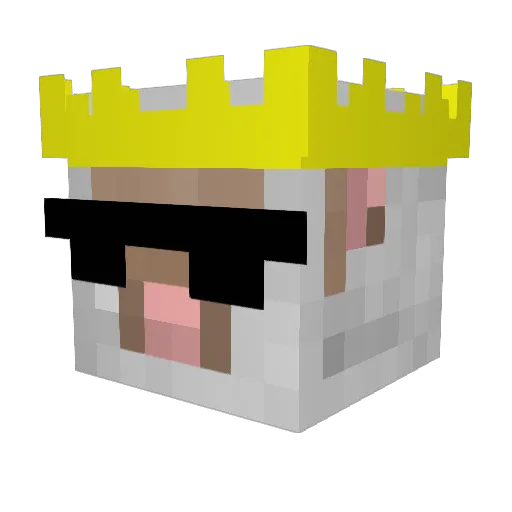 Willieee Minecraft avatar head, 3D render