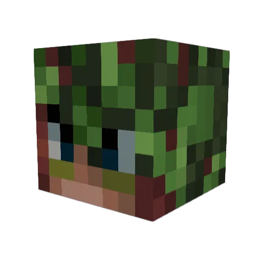 Williefutbol Minecraft avatar head, 3D render