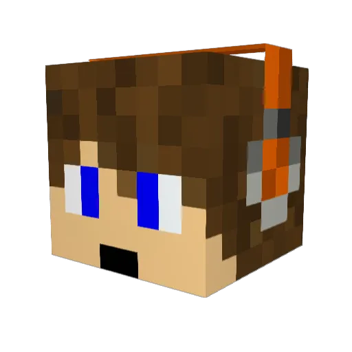 Willigar Minecraft avatar head, 3D render