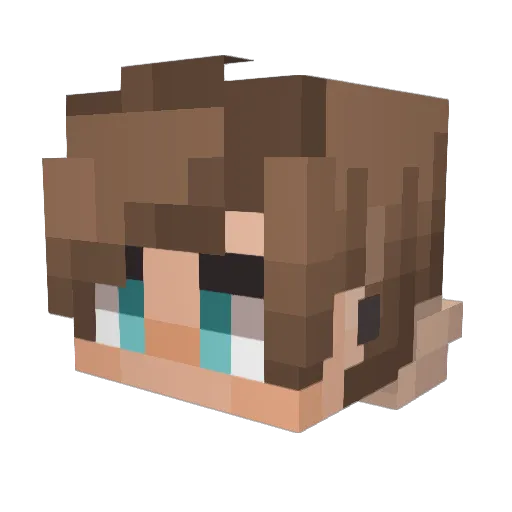 Willikers Minecraft avatar head, 3D render