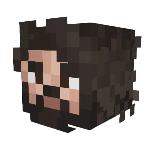 Willkada Minecraft avatar head, 3D render